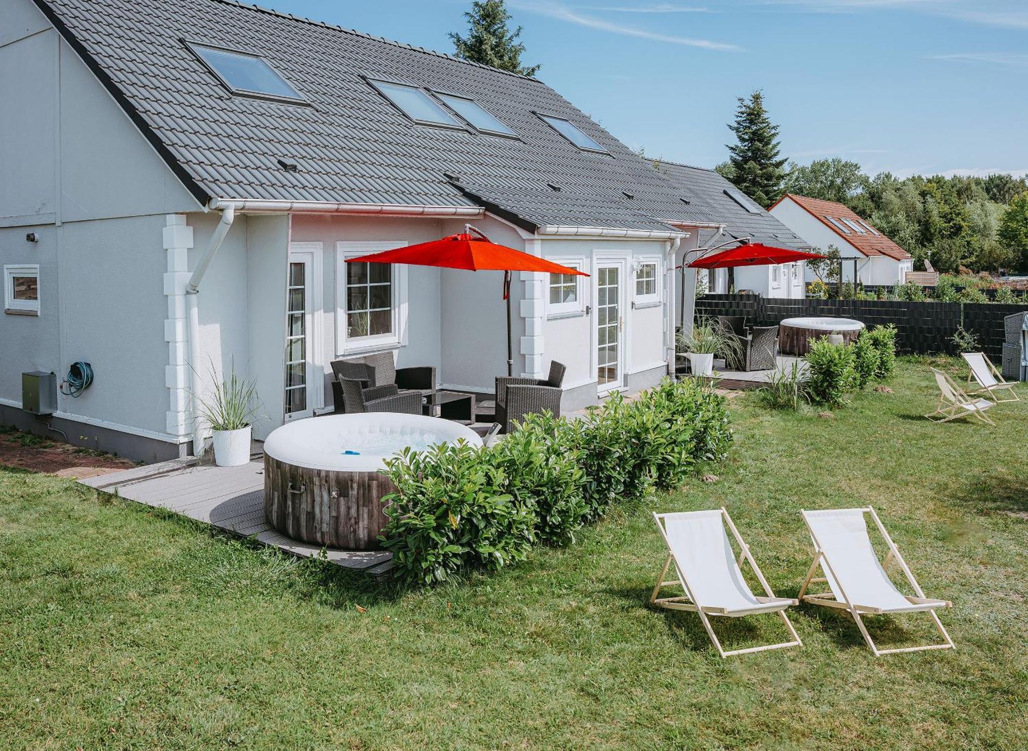 Ferienhaeuser Insel Usedom Haus Samara 8 - Blick Aufs Achterwasser! Whirlpool Und Sauna Lutow Kültér fotó